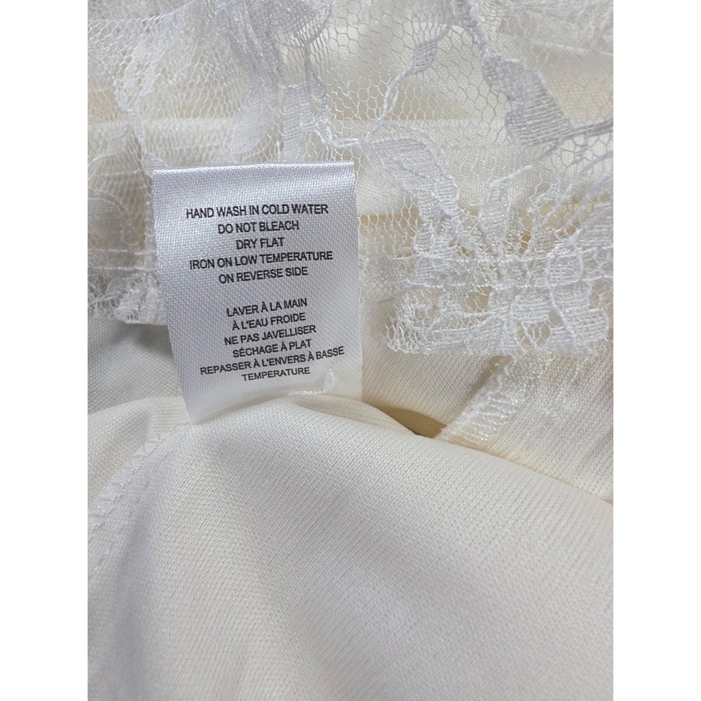 Haver & Blair London Cream Lace Blouse Women LG Pearl Button Delicate NEW! - Picture 6 of 9